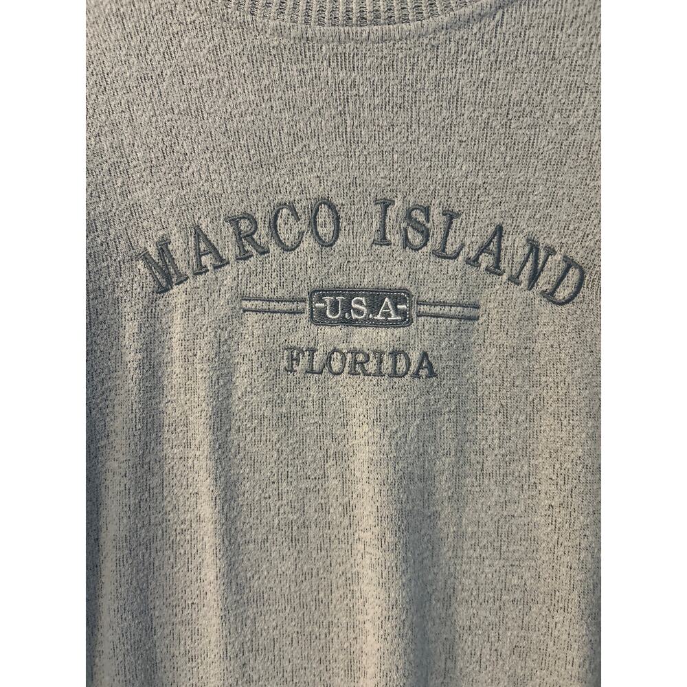 Marco Island Florida Crew Gray Men’s 2XL Pullover Vacation - Picture 2 of 6